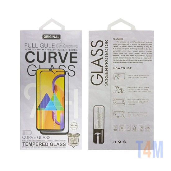 CURVED FULL GLUE GLASS PROTECTOR FOR SAMSUNG GALAXY A42 5G BLACK